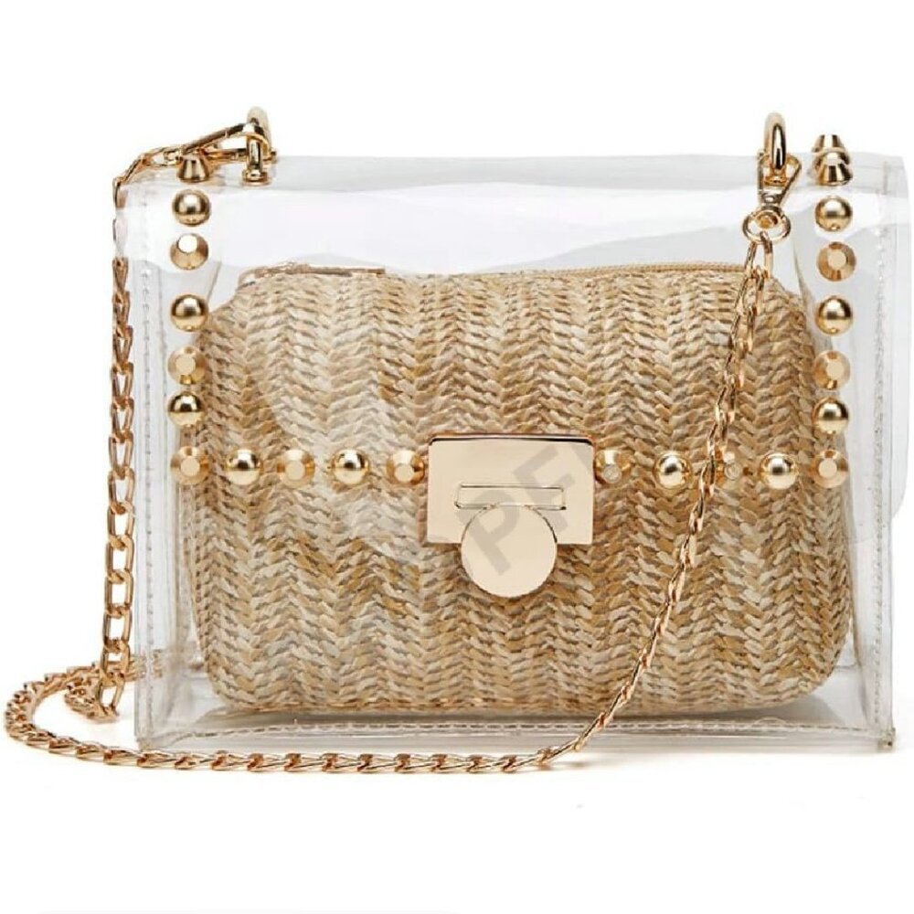 Clear Stadium Approved Crossbody Bag Jelly Handbag Clutch Minimal Chic